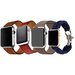 Set 4 Curele iUni compatibile cu Apple Watch 1/2/3/4/5/6/7, 42mm, Maro, Rosu, Maro inchis, Albastru