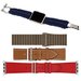 Set 4 Curele iUni compatibile cu Apple Watch 1/2/3/4/5/6/7, 44mm, Maro, Rosu, Maro inchis, Albastru